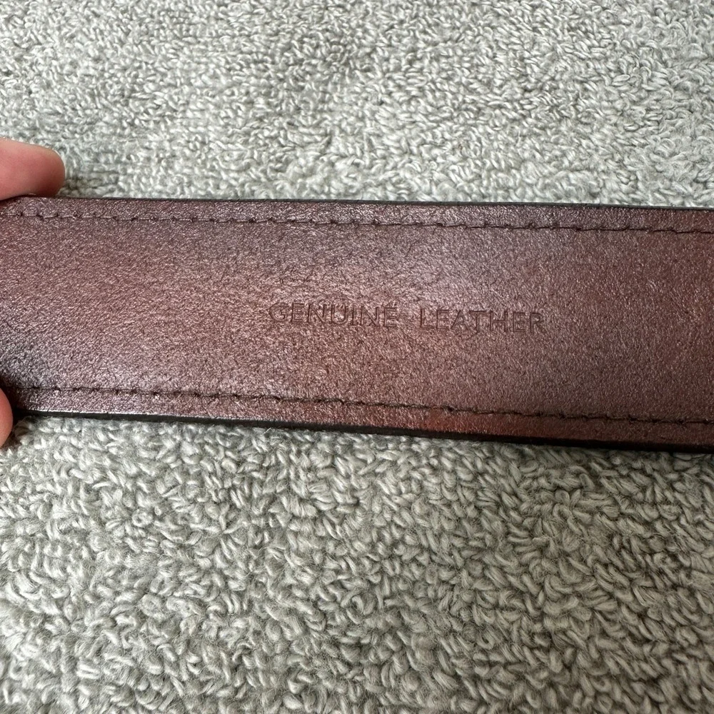 Lauren Ralph Lauren Brown Genuine Leather Belt Brass Buckle 9101441-210